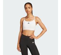 adidas Women's AeroReact Training 3Stripes Bra, White, S