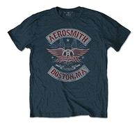 Aerosmith AEROTS04MD02 T-Shirt, Denim Blue, Medium