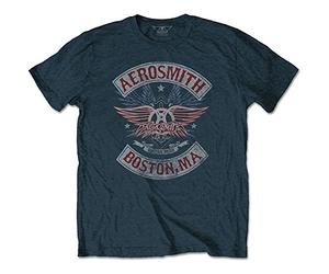 Aerosmith AEROTS04MD02 T-Shirt, Denim Blue, Medium