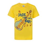 Aerosmith Boy's Short Sleeved T-Shirt (Kids Yellow) in Yellow | Size: 5-6 Years aerosmith Yellow 5-6 Years