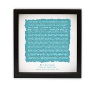 Aerosmith 'Don't Wanna Miss A Thing' Personalised Framed Song Lyrics Print Wedding