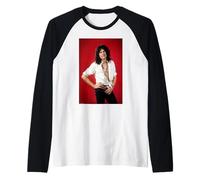 Aerosmith Joe Perry 1984 by Michael Grecco Raglan Baseball Tee