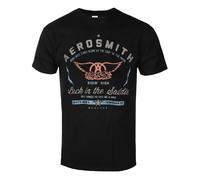 Aerosmith Men's Back In The Saddle Cotton T-Shirt in Black | Size: Medium aerosmith Black M