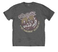 Aerosmith Men's Cheetah Print T-Shirt in Charcoal | Size: Medium aerosmith Charcoal M