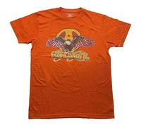 Aerosmith T Shirt Eagle Band Logo Official Unisex Orange L