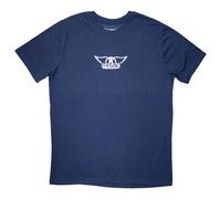 Aerosmith Wings Mini Band Logo T-Shirt in Navy | Size: XL aerosmith Navy XL
