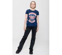 Aerosmith Women's Boston Pride Skinny Fit T-Shirt in Navy | Size: Small aerosmith Navy S
