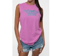 Aerosmith Women's Glitter Print Band Logo Muscle Tank Top in Pink | Size: Small aerosmith Pink S