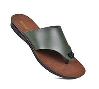 Aerosoft Flat Sandals For Women - Walking Summer Vacation Essentials Ladies Flip Flops - Comfortable Sandals For Women - Casual Outdoor Fashion Dressy Non Slip Footwear, Lilac Green, 6