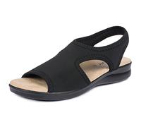 Aerosoft ladies' sandal Stretch 05, light, all-round stretch (Black, uk_footwear_size_system, adult, women, numeric, medium, numeric_4)
