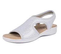 Aerosoft ladies' sandal Stretch 05, light, all-round stretch (Silver, uk_footwear_size_system, adult, women, numeric, medium, numeric_5_point_5)