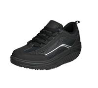 Aerosoft Walker Comfort lace-up Shoe Ladies Men's Memory Foam Removable Footbed (Black, UK Footwear Size System, Adult, Women, Numeric, Medium, 5.5)