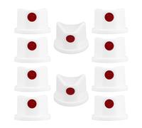 Aerosol Can Spray Nozzles 10 Pcs for Graffiti Artists and Detailers | PE Plastic White Replacements, Universal Fit for Spray Paint Cans, Model Painting and Professional Projects