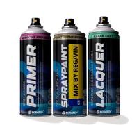 Aerosol Scratch Repair Kit Mixed by Reg Registration Plate Car Touch Up Paint for All Automotive Models - Exact Match Guarantee Include Primer & Lacquer - Pack of 3