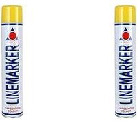 Aerosol Solutions 0900 Line Marker Yellow Spray Paint 750ml (Pack of 2)