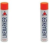 Aerosol Solutions 0905 Line Marker Aerosol Spray Paint Orange 750ml (Pack of 2)