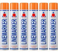 Aerosol Solutions Line Marker, Grass and Road Spray Paint, Orange, 750 ml (Pack of 6)