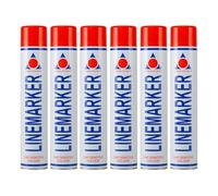 Aerosol Solutions Line Marker, Grass and Road Spray Paint, Red, 750 ml (Pack of 6)