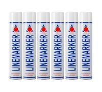 Aerosol Solutions Line Marker, Grass and Road Spray Paint, White, 750 ml (Pack of 6)