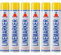 Aerosol Solutions Line Marker, Grass and Road Spray Paint, Yellow, 750 ml (Pack of 6)