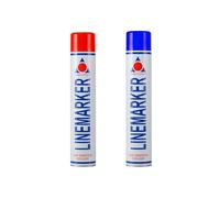 Aerosol Solutions Line Marker Spray Paint in Blue & Red - Pack of 2 x 750 ml Aerosol spray