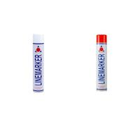 Aerosol Solutions Line Marker Spray Paint in Red & White - Pack of 2 x 750 ml Aerosol spray