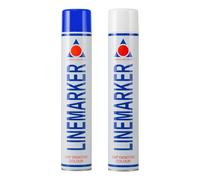 Aerosol Solutions Line Marker Spray Paint,White & Blue, 750ml Aerosol Cans (Pack of 2)