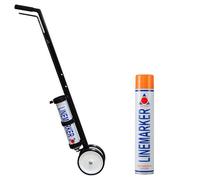 Aerosol Solutions Voyager II 2-Wheel Line Marker Applicator with Orange 750ml Spray Paint - Field & Road Striping Paint for Sports Fields, Parking Lots, and Outdoor Surfaces