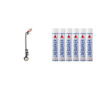 Aerosol Solutions Voyager II 2-Wheel Line Marker Applicator with White 750ml Spray Paint (Pack of 6) - Field & Road Striping Paint for Sports Fields, Parking Lots, and Outdoor Surfaces