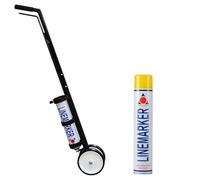 Aerosol Solutions Voyager II 2-Wheel Line Marker Applicator with Yellow 750ml Spray Paint - Field & Road Striping Paint for Sports Fields, Parking Lots, and Outdoor Surfaces