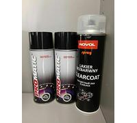 AEROSOL SPRAY PAINT 400ML X2, NOVOL CLEARCOAT LACQUER FOR AUDI LY9K AMALFI WHITE