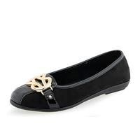 Aerosoles Women's Big Bet Flat Heel, Black Faux Suede, 7 UK