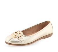 Aerosoles Women's Big Bet Flat Heel, Soft Gold Pu, 6 Wide