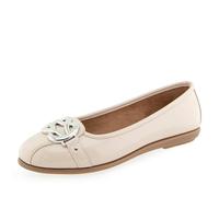 Aerosoles Women's Big Bet Flat Heel, Stone Crinkle Patent Pu, 6 UK