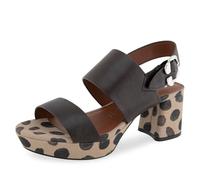 Aerosoles Women's Camera Heeled Sandal, Java Spot Leather, 7.5 UK