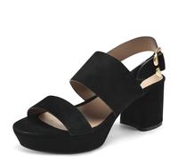 Aerosoles Women's Camera Platform Heeled Sandal, Black Suede, 8 UK