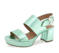Aerosoles Women's Camera Platform Heeled Sandal, Mint Metallic Leather, 5.5 UK