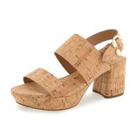 Aerosoles Women's Camera Platform Sandal, Natural Cork, 9.5 Wide
