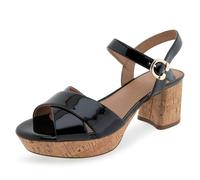 Aerosoles Women's Cosmos Heeled Sandal, Black Patent Pu, 5 UK