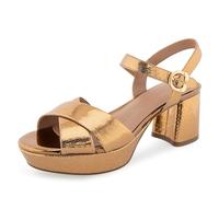 Aerosoles Women's Cosmos Heeled Sandal, Light Bronze Leather, 3 UK