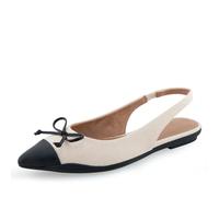 Aerosoles Women's Donna Ballet Flat, Cream Canvas, 6 UK