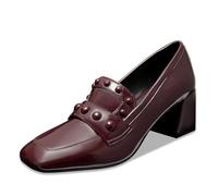 Aerosoles Women's Izell Loafer, Merlot Crinkle Patent Faux Leather, 4 UK