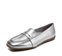 Aerosoles Womens Kody, Silver Faux Grain Metallic Leather, 12