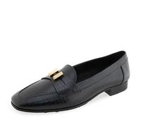 Aerosoles Women's Paulette Loafer Flat, Black mini Embossed Crocodile Faux Leather, 5.5 UK