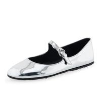 Aerosoles Women's Perry Mary Jane Flat, Silver Mirror Metallic Pu, 6 UK