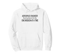 Aerospace Engineer Reaching Beyond Sky One Mission at a Time Pullover Hoodie