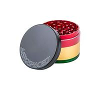 AEROSPACED 4-Piece 50mm Herb Grinder with Magnetic Top - Multiple Colours Available (Rasta)