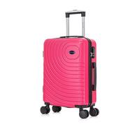 Aerostar 20” Lightweight Small Hard Suitcase Cabin Hand Luggage 4 Spinner Wheels Carry On 55x35x20 | Accepted on All Airlines easyjet, RyanAir, British Airways, Emirates & More (Hot Pink, 35 Litre)