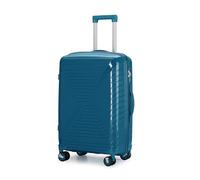 Aerostar 24” Medium Lightweight PP Hard Suitcase 4 Silent Spinner Wheels Check-in Luggage Integrated TSA Combination Lock for 15 to 20kg (Navy Blue, 75 Litre)