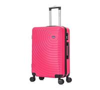 Aerostar 24” Medium Suitcase Super Lightweight 4 Spinner Wheels ABS Hard Shell Check-in Luggage Integrated Safe and Secure Combination Lock (Hot Pink, 75 Litre)
